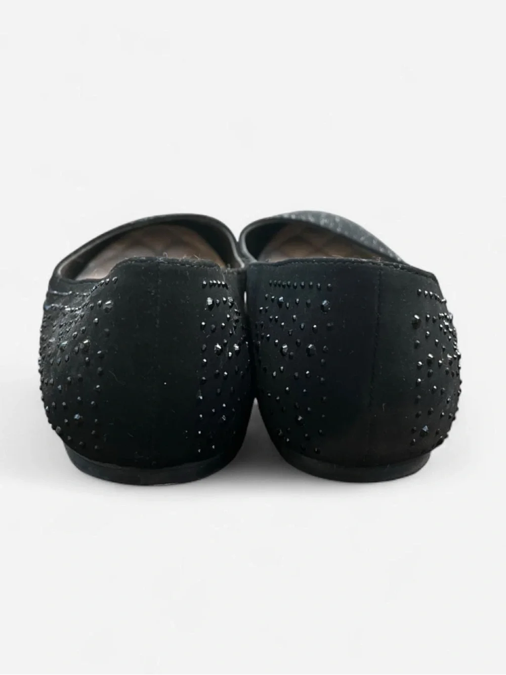 City Classified Black Rhinestone Ballet Flats | Sparkly Slip-On Shoes